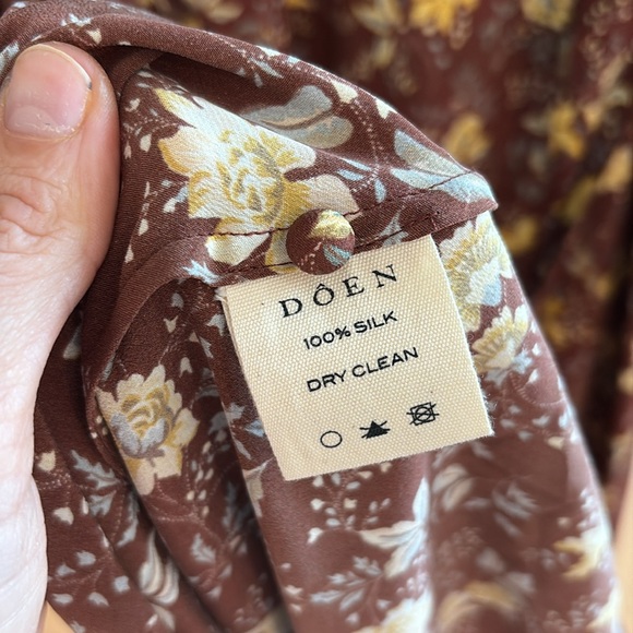 ALTERED EUC Doen Blossom Dress in Cherrywood Winding Floral Sz M - Picture 6 of 9